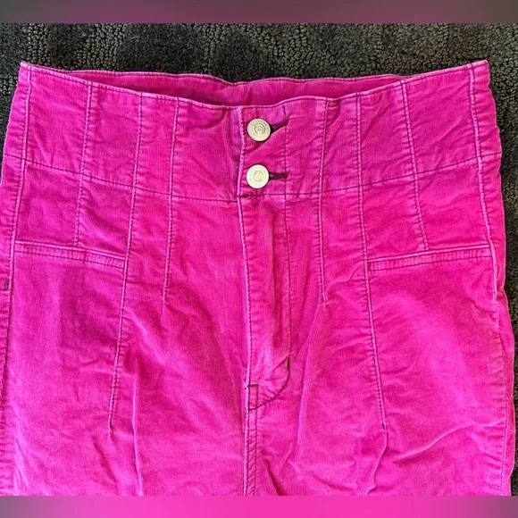Free People Corduroy Super high-rise, flared PINK womens 28 SOLD OUT - Picture 3 of 4